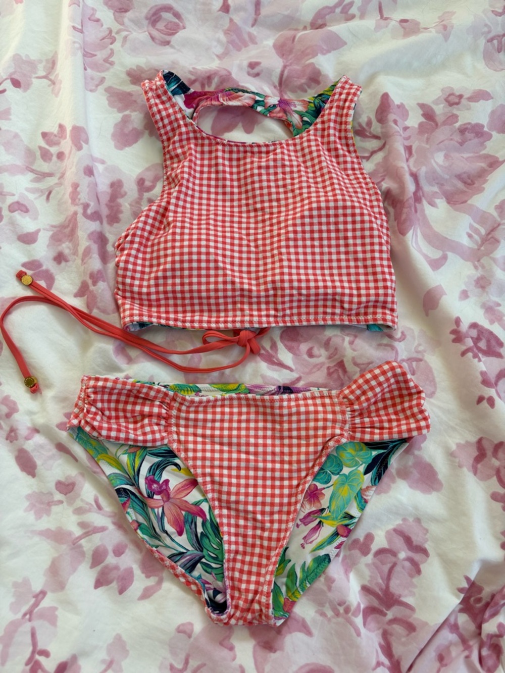 Tommy Bahama reversible patterned high neck bikini - Picture 8 of 9